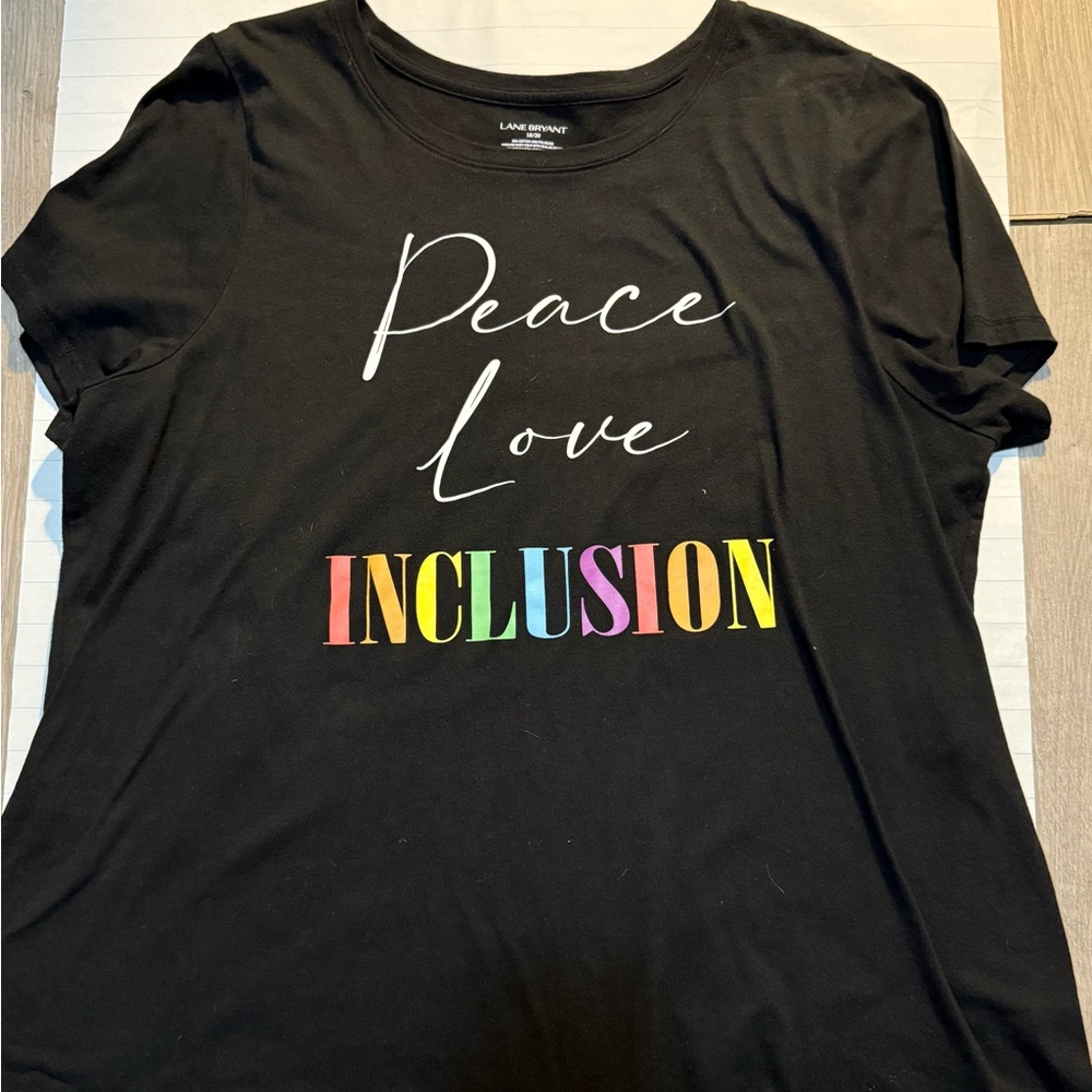 Lane Bryant Black Graphic Tee 18/20